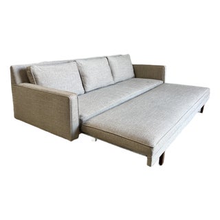 Mid Century Modern Convertible Sleeper Sofa, Newly Upholstered For Sale