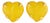 Edouard Rambaud Paris Citrus Yellow Acrylic Gilded Heart Clip-on Earrings For Sale