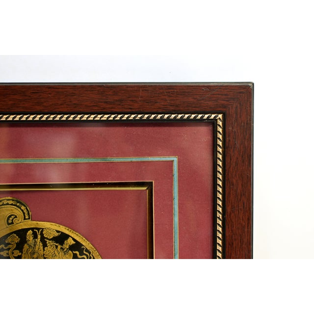 Vintage Brass Hardware Butterfly Shadow Box Art Asian Chinese For Sale - Image 13 of 15