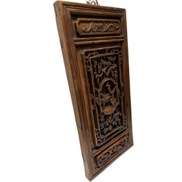 Antique Architecture Artifact Chinese Window Panel Theme of a Scholar's Studio For Sale - Image 4 of 12