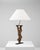 1900s Italian Wood Carved Table Lamp On Metal Base For Sale - Image 4 of 18