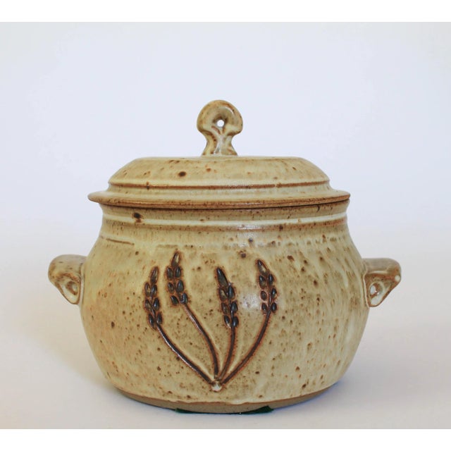 Ceramic Vintage Lidded Pottery Colander For Sale - Image 7 of 7