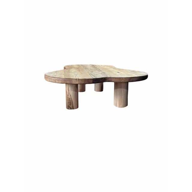 Sculptural Teak Wood Table, Modern Organic, Stunning Wood Textures For Sale - Image 6 of 9