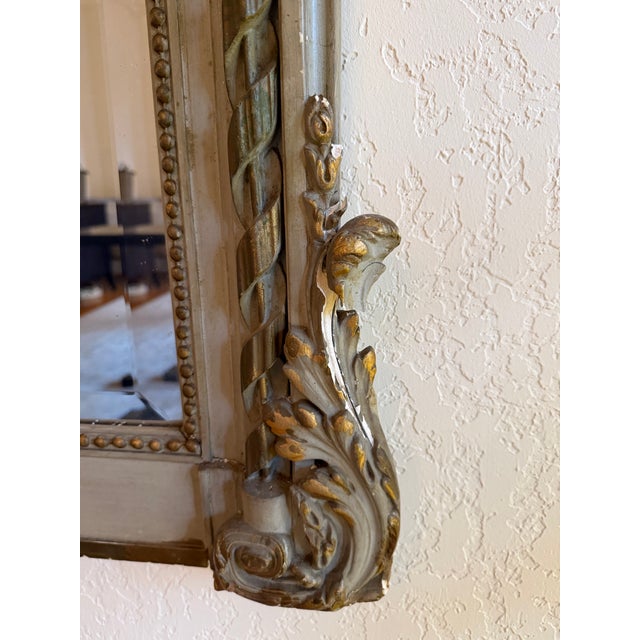 French Louis XVI Style Bow Mirror For Sale - Image 3 of 6