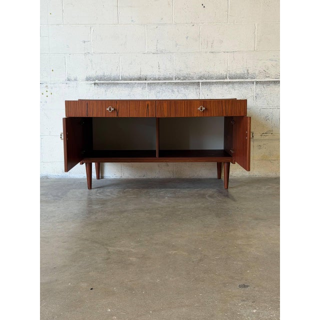 Rosewood Sideboard Credenza With Dual Doors and Two Drawers Mid-Century Modern 1960s For Sale - Image 11 of 11