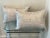 This is a really awesome pair of gold and cream Fortuny lumbar pillows. The pillows themselves are made up of a gold and...