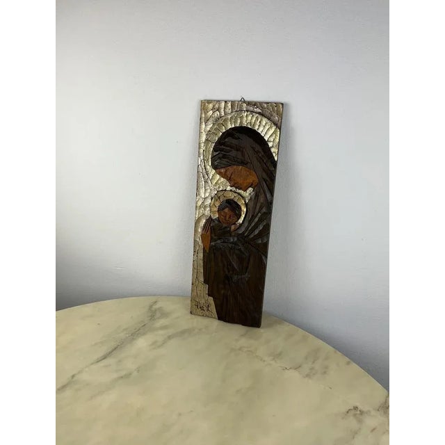 Capezzale, Madonna and Child, 1980, Painting on Panel For Sale - Image 4 of 7