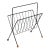 Mid 20th Century Tony Paul Tempo Group Iron and Wood Magazine Rack for Woodlin-Hall, Unmarked For Sale