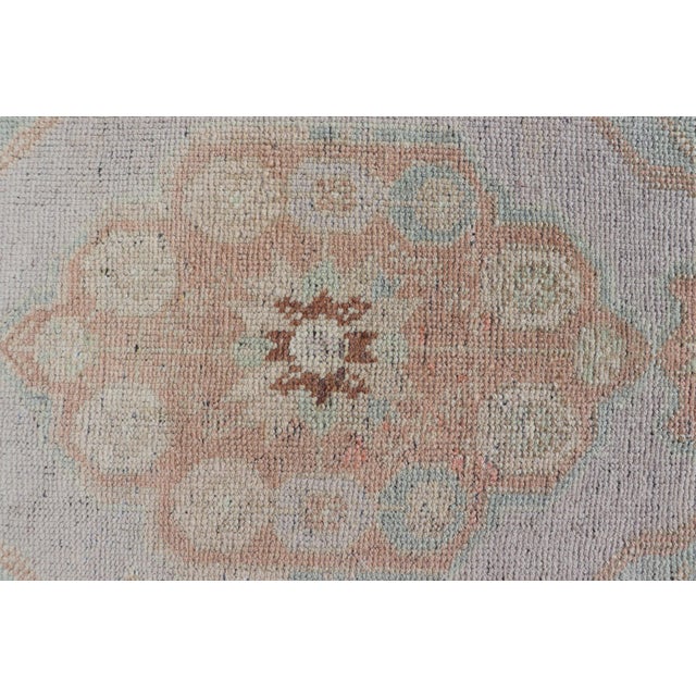 Vintage Turkish Oushak Rug in All-Over Sub-Geometric Medallion Design 1'10 X 3'6 For Sale In Atlanta - Image 6 of 8