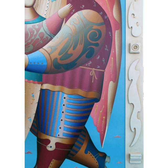 Anton Arkhipov Enamored Original Russian Painting With Custom Frame Art Artwork For Sale - Image 4 of 11