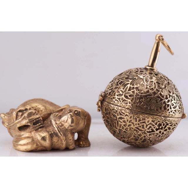 18th Century Antique Late 18th Century French Ormolu Ball-Shaped Verge Fusee Watch Desk Stand For Sale - Image 5 of 18