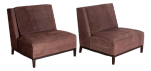 Pair of French Christian Liaigre "Latin" Slipper Chairs