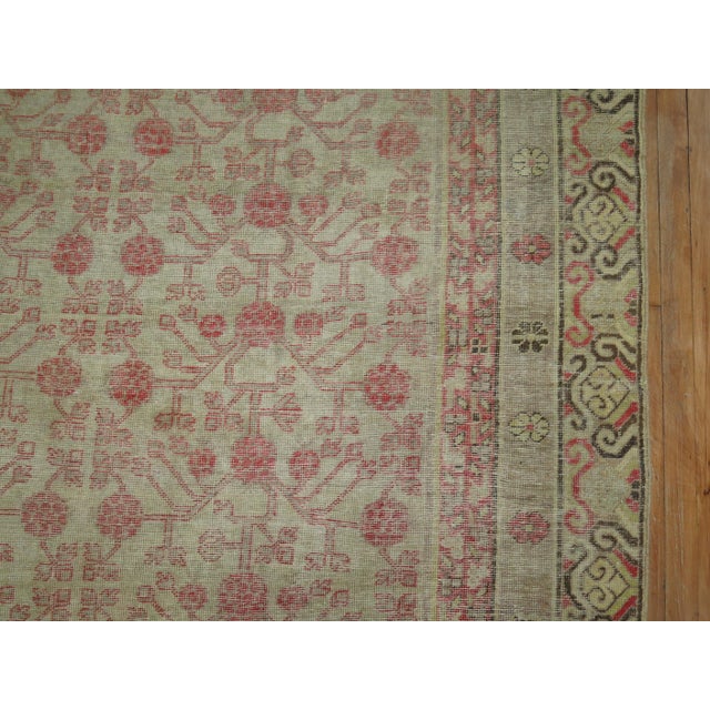 Late 19th Century Antique Worn Khotan Rug For Sale - Image 5 of 18