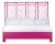 X & Diamond Platform Bed King, Hot Pink For Sale
