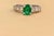 Natural 1.25 Carat Oval Cut Emerald & 0.90 Carat Diamond Ring Platinum For Sale - Image 17 of 18