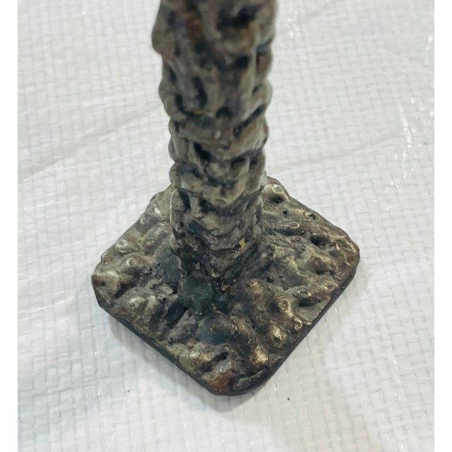 Architectural Glass Dining Table With Sculptural Metal Base, Usa, 1970s For Sale - Image 18 of 18