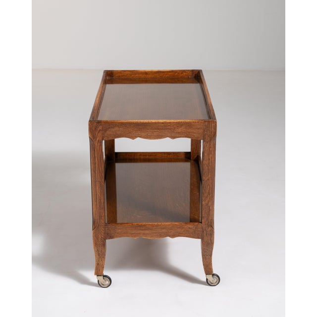 French Oak Bar Cart, Antique, France, Circa 1940 For Sale - Image 10 of 13