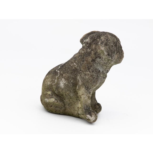 Vintage English Bulldog or Pug Dog Stone Garden Statue, English Mid 20th C. For Sale In New York - Image 6 of 7