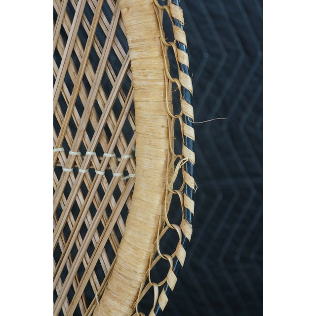 Mid-Century Modern Bamboo & Rattan Peacock Throne Accent Chair Boho Chic MCM For Sale - Image 14 of 18