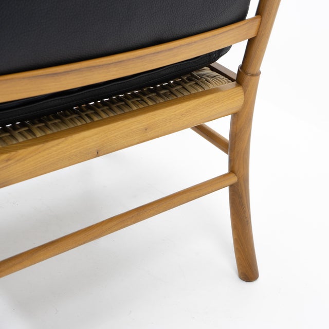 Mid-Century Modern Colonial Lounge Chair by Ole Wanscher for Poul Jeppesen, 1990s For Sale - Image 3 of 12