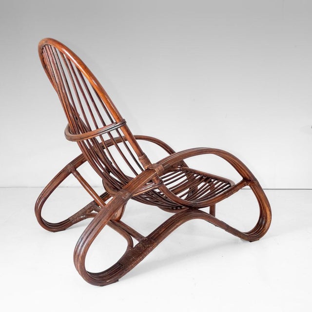 Tito Agnoli Mid-Century Modern Bamboo Armchair by Tito Agnoli, 1960s For Sale - Image 4 of 18