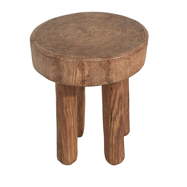1980s African Vintage Carved Wood Milk Stool Hehe Gogo People Tanzania 11.5" H For Sale - Image 5 of 8