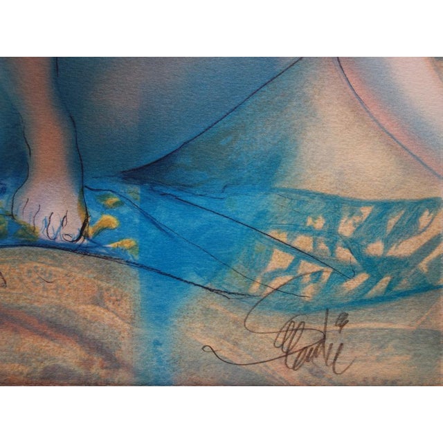 Jean-Baptiste Valadie, Blue Breeze: Mother and Daughter, Original Lithograph For Sale - Image 5 of 7