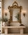 1975 Italian Hollywood Regency Giltwood Wall Mirror | Hand-Carved Gold Frame | 54” Tall For Sale - Image 6 of 6