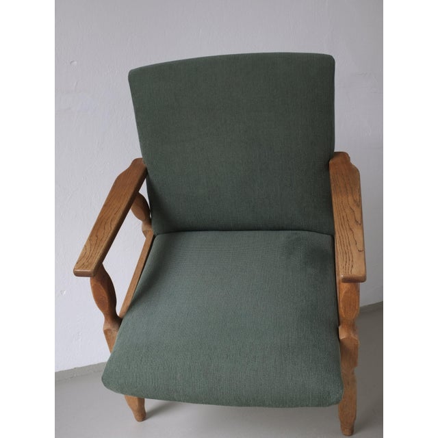 Wood Oak Scalloped Lounge Chair by Henning Kjaernulf, Denmark, 1950s For Sale - Image 7 of 9