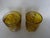 Vintage Murano Goti De Fornasa Amber Yellow & Brown Swirl Art Glass Tumblers — Pair For Sale - Image 9 of 12