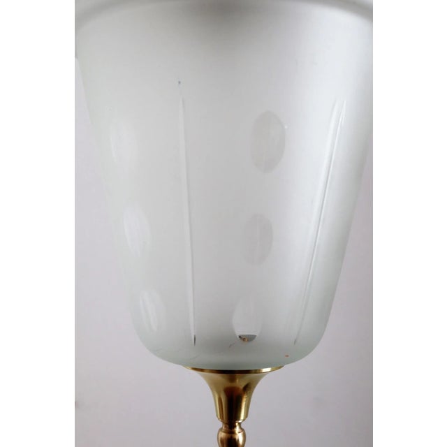 Metal Italian Brass and Cut Glass Pendant Lamp, 1970s For Sale - Image 7 of 14