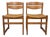 Vintage Sleigh Chairs in Beech and Cane, 1970s, Set of 2 For Sale