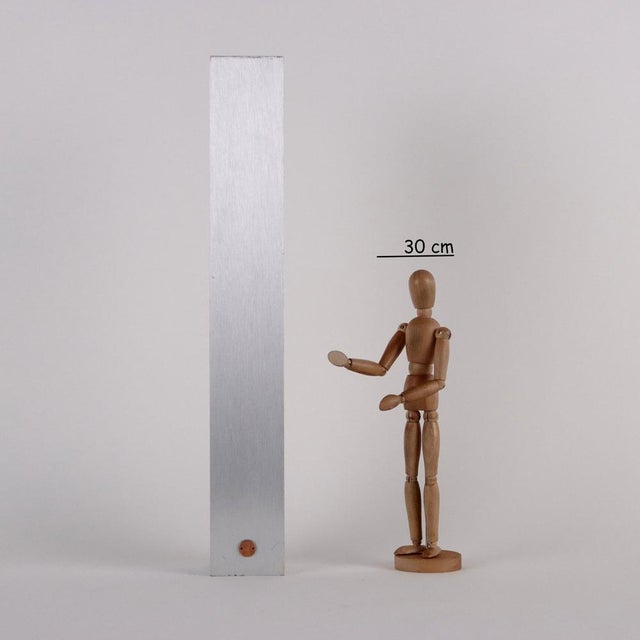 Ponza' model ashtray by Bruno Munari for Danese Milano. Ponza is a floor ashtray. Consisting of a sheet of aluminum folded...