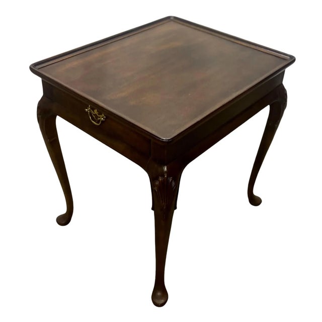 Vintage Henredon Aston Court Collection Queen Anne Style Mahogany Side