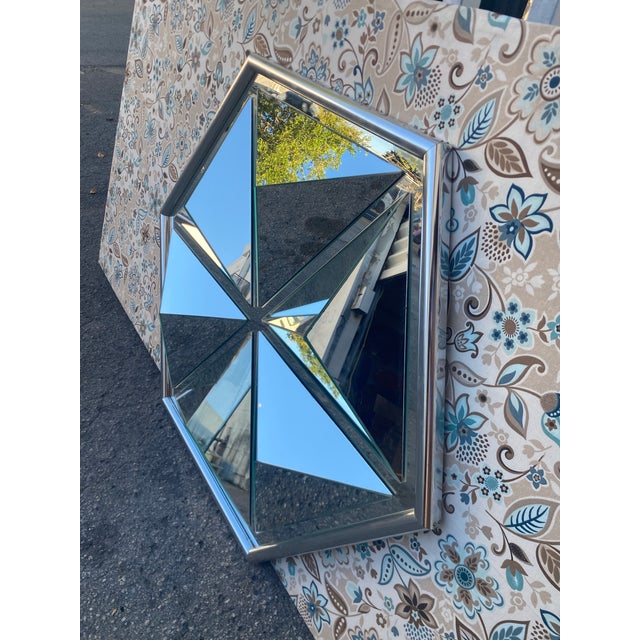 1970s Hexagonal Wall Mirror For Sale - Image 11 of 12