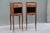 Set of two tiny french Louis XV style side tables nightstands. Parisian work from the middle of the XXth century. Good...