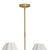 Regina Andrew Polly Chandelier, Natural Brass with Linen Scalloped Shade - 2 cartons For Sale - Image 4 of 6