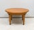 French Circular Coffee Table in Oak on Tapered Legs Ending in Brass Sabots For Sale In New York - Image 6 of 7