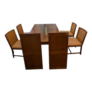 Michael Taylor for Baker Furniture New World Collection Dining Set of 7 For Sale