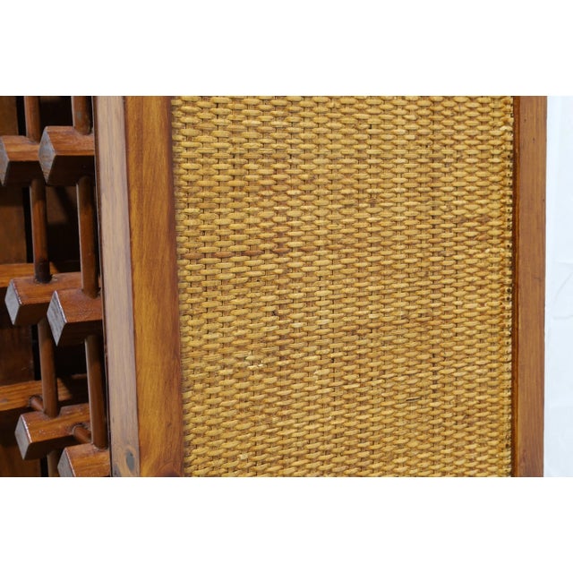 Mid-Century Modern Rattan Wine Rack For Sale In Philadelphia - Image 6 of 9