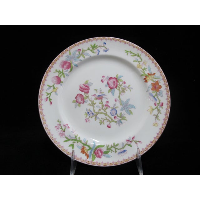 Early 20th Century Royal Doulton Ito Smooth E2929 Exotic Song Bird 8" Salad Plate Set of 6 For Sale - Image 5 of 10