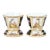 19th Century Dresden Porcelain Gilt & Painted Decorative Cachepots For Sale