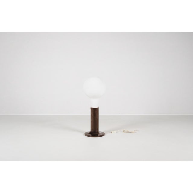 Mid-Century Modern Space Age Floor Lamp in Glass and Metal from Temde Leuchten, Switzerland, 1960s For Sale - Image 3 of 14