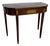 English George III Mahogany Fold Top Demi Lune / Card Table, Mahogany With Birdseye Maple Inlay, Circa 1800 Front Demilune For Sale