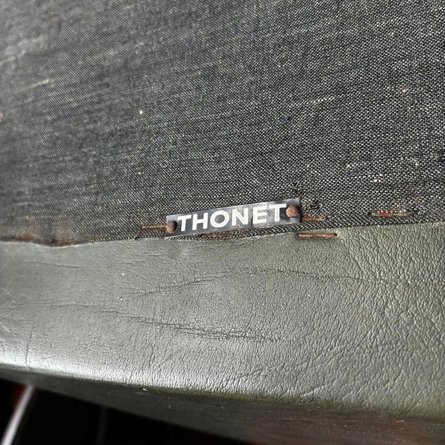 Mid-Century Armchair with Green Ape-Patterned Fabric from Thonet, Austria, 1950s For Sale - Image 13 of 14