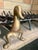 Mid-Century Modern 1970s French Mid-Century Modern Stylized Brass Duck Andirons - A Pair For Sale - Image 3 of 10