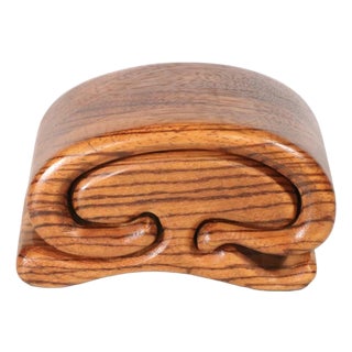 Richard Rothbard Mushroom Form Wood Trinket Box C. 1970's For Sale