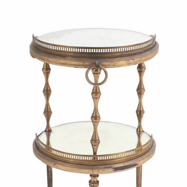 French A French Bronze and Glass Petite Drinks Table, in the Manner of Andre Arbus, C. 1950. For Sale - Image 3 of 5