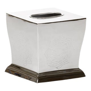 Wildwood Waved Edge Tissue Box - Nickel For Sale