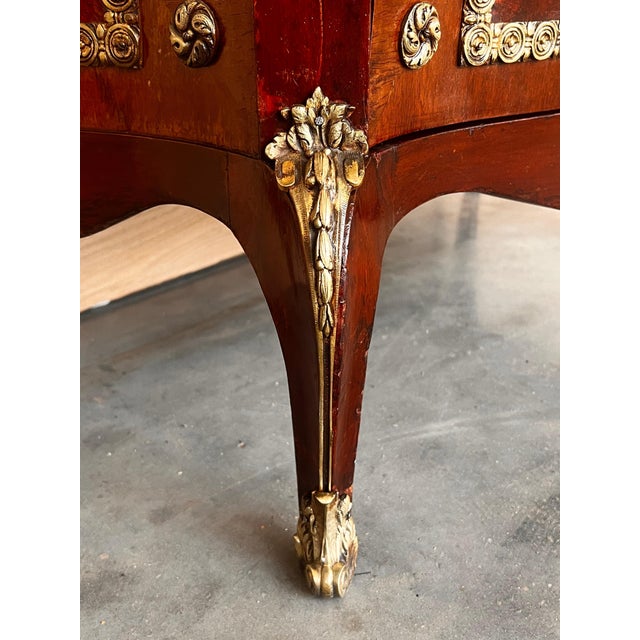 Late 19th Century Louis XV-Style Buffet with Floral Marquetry with drawer and door For Sale - Image 14 of 18